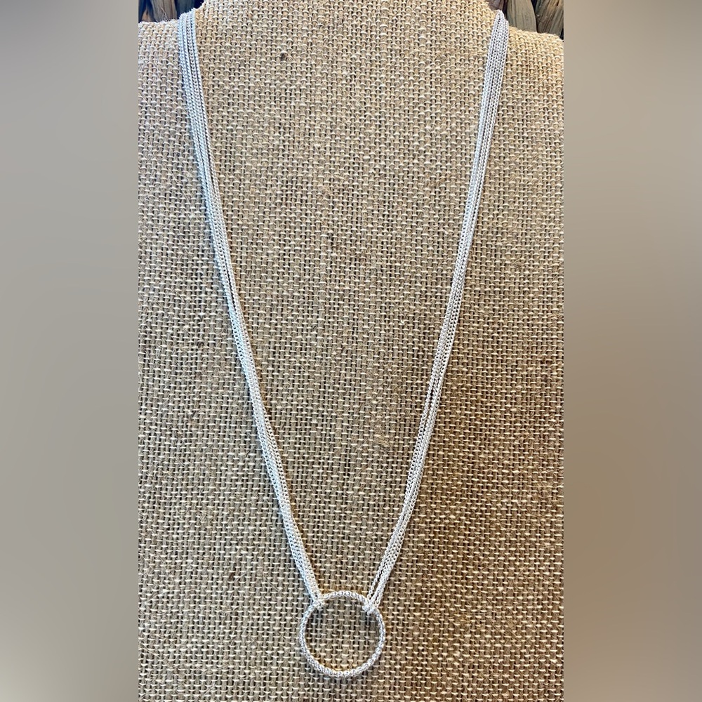 New In Bag, Origami Owl Dreamcatcher Necklace 16" Silver (retired)
